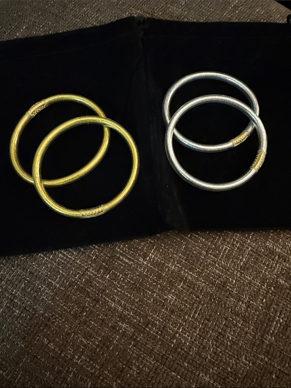 Gold and Silver Bangle Bracelets
